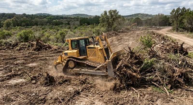 Bulldozer Clearing in Marietta, GA