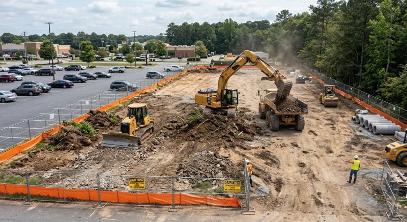 Parking Lot Site Preparation in Katy, TX